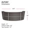 Linea Italia Reception Desk 71 in D X 46 in H, 11.9 ft W X Thermofused Laminate, Mocha ZUT297 - alternate 5